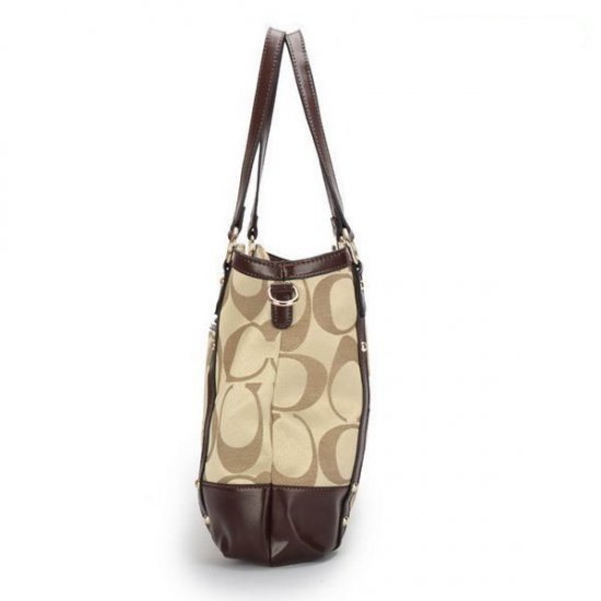 Coach Legacy Logo In Signature Large Khaki Totes BPE | Women